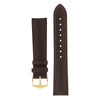 The Watch Boutique Hirsch KENT Textured Natural Leather Watch Strap in BROWN