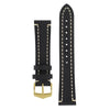 The Watch Boutique Hirsch LIBERTY Leather Watch Strap in BLACK