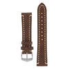 The Watch Boutique Hirsch LIBERTY Leather Watch Strap in BROWN 20mm Silver