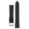 The Watch Boutique Hirsch MODENA Alligator Embossed Leather Watch Strap in BLACK