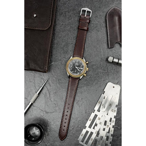 The Watch Boutique Hirsch OSIRIS Calf Leather Watch Strap in BROWN