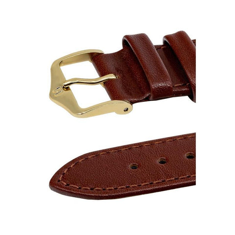 The Watch Boutique Hirsch OSIRIS Calf Leather Watch Strap in MID BROWN