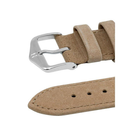 The Watch Boutique Hirsch OSIRIS Calf Leather with Nubuck Effect Watch Strap in BEIGE