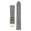 The Watch Boutique Hirsch OSIRIS Calf Leather with Nubuck Effect Watch Strap in GREY