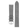 The Watch Boutique Hirsch OSIRIS Calf Leather with Nubuck Effect Watch Strap in GREY 18mm Silver