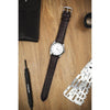 The Watch Boutique Hirsch RAINBOW Lizard Embossed Leather Watch Strap in BROWN