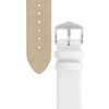 The Watch Boutique Hirsch TORONTO Fine-Grained Leather Watch Strap in WHITE