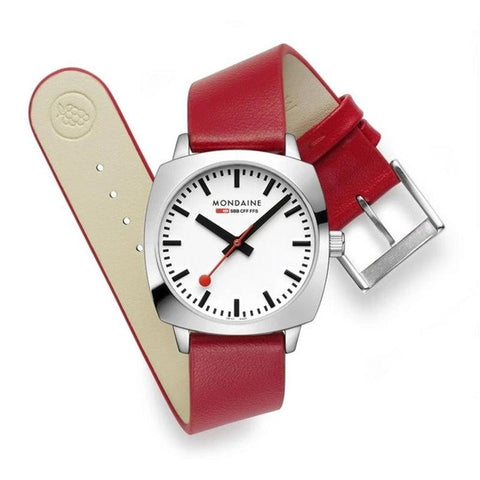 The Watch Boutique Mondaine Petit Cushion Nero Analogue 31mm
