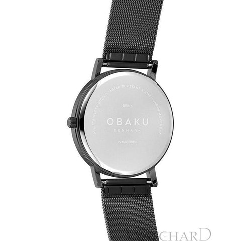 The Watch Boutique Obaku Brink Cyan Black 40mm Watch - V248GXBBMB