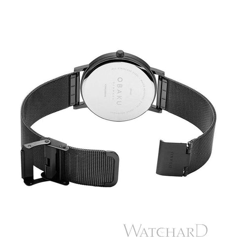 The Watch Boutique Obaku Brink Cyan Black 40mm Watch - V248GXBBMB