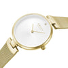 The Watch Boutique Obaku Diamant-Gold White Dial Gold Mesh Strap Lds V256LXGIMG