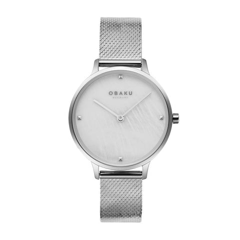 The Watch Boutique Obaku Figen - MOP Dial Stainless Steel Ladies Watch V295LXCWHC