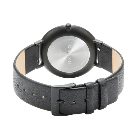 The Watch Boutique Obaku Folie Clear Black 42mm Watch - V283GXBWRB-DIB