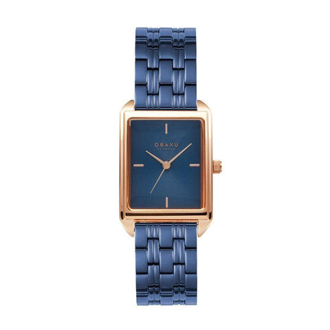 The Watch Boutique Obaku Kamille - Bahama Blue Dial IP Blue Steel Ladies Watch V293LXVLSL