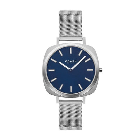 The Watch Boutique Obaku Punkter Lille Arctic - Blue Dial Stainless Steel Ladies Watch V296LXCLMC