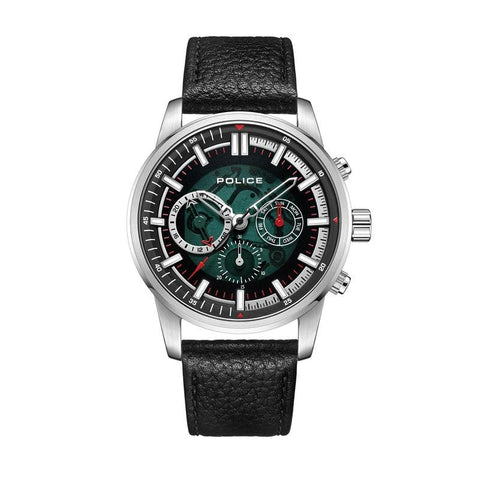 The Watch Boutique Police Gents Greenlane Black Dial 3 Hands, Multifunction Watch