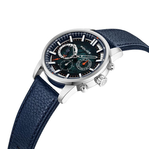 The Watch Boutique Police Gents Greenlane Blue Dial 3 Hands, Multifunction Watch