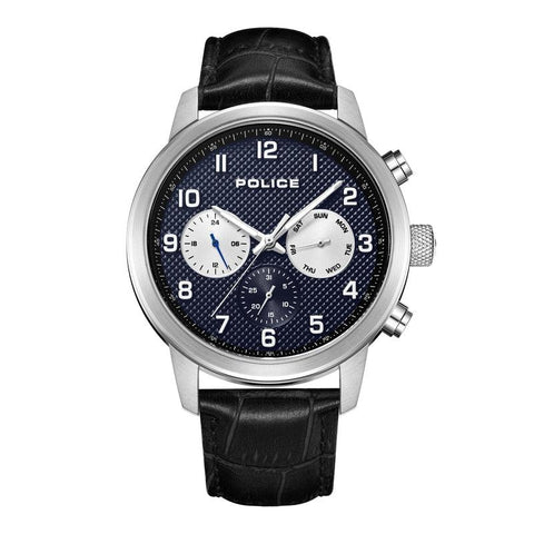 The Watch Boutique Police Gents Raho Blue Dial 3 Hands, Multifunction Watch