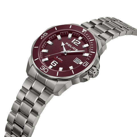 The Watch Boutique Police Gents Thornton Red Dial 3 Hands, Date Watch