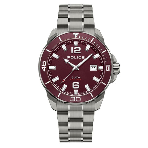 The Watch Boutique Police Gents Thornton Red Dial 3 Hands, Date Watch