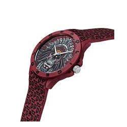 The Watch Boutique Police Gents Wing Sketch Red Silicone with Screen Print