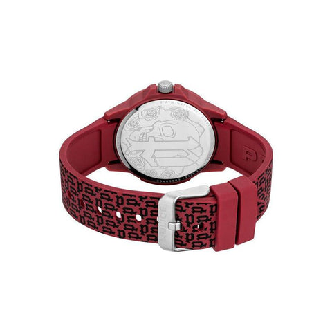 The Watch Boutique Police Gents Wing Sketch Red Silicone with Screen Print