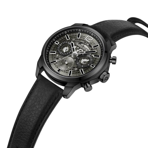 The Watch Boutique Police Menelik Multifunction Leather Strap