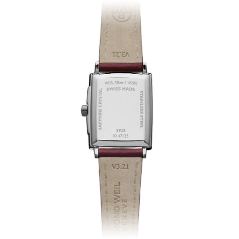 The Watch Boutique Raymond Weil Toccata Ladies Ruby Dial Diamond Leather Watch - R5925STC00451
