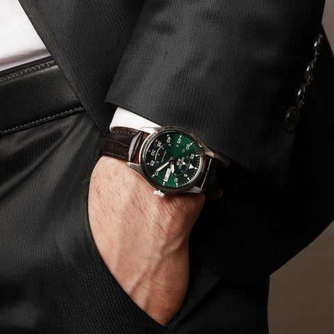 The Watch Boutique Seiko 5 ‘Kelly Green Flieger’ Suit Style Watch - SRPJ89K1