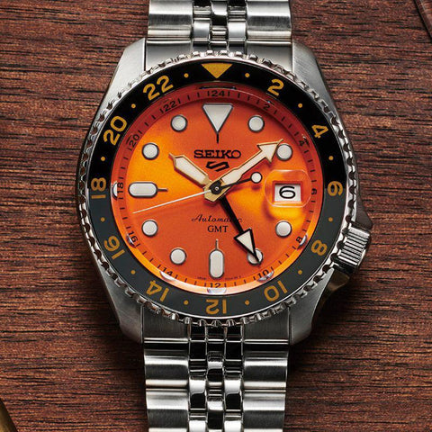 The Watch Boutique Seiko 5 Sports ‘Mikan Orange’ GMT SKX Re-Interpretation Watch - SSK005K1