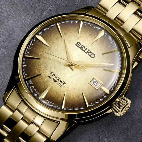 The Watch Boutique Seiko Gold Presage Automatic Watch - SRPK48J1