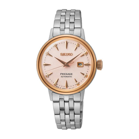 The Watch Boutique Seiko Presage Cocktail Time ‘Pink Lady’ Diamond Twist Watch - SRE012J1