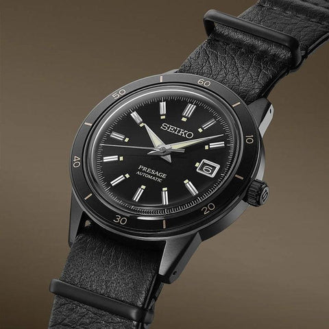 The Watch Boutique Seiko Presage Style 60s ‘Stealth’ Watch - SRPH95J1
