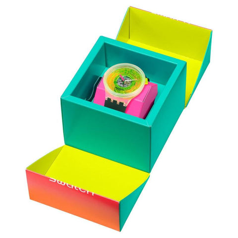 The Watch Boutique Swatch BLINDED BY NEON Watch SB05K400