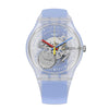 The Watch Boutique Swatch CLEARLY BLUE STRIPED Watch SUOK156 Default Title