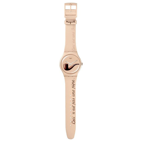 The Watch Boutique Swatch LA TRAHISON DES IMAGES BY RENE MAGRITTE Watch SO29Z124