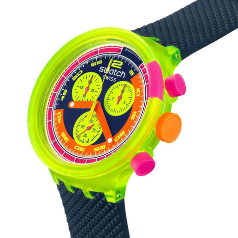 The Watch Boutique Swatch NEON TO THE MAX Watch SB06J100