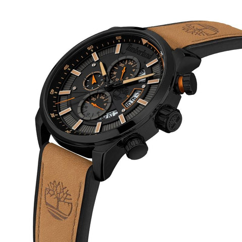 The Watch Boutique Timberland Callahan Multifunction Leather Strap