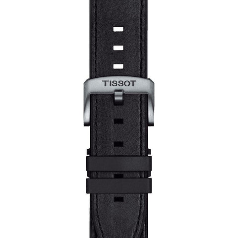 The Watch Boutique Tissot Official Black Leather Strap Lugs 23mm
