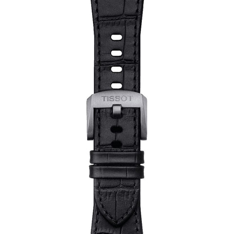 The Watch Boutique Tissot Official Black PRX Leather Strap with Steel Endpiece