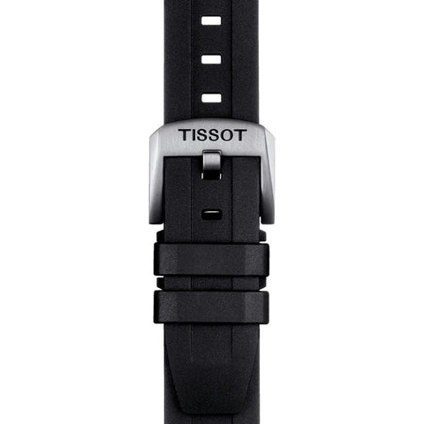 The Watch Boutique Tissot Official Black Rubber Strap 20mm