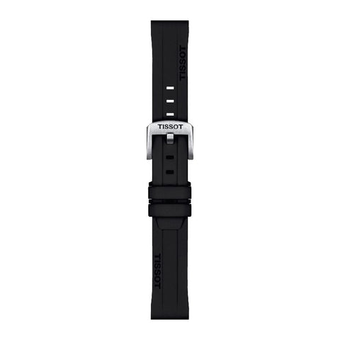 The Watch Boutique Tissot Official Black Silicone Strap Lugs 18mm
