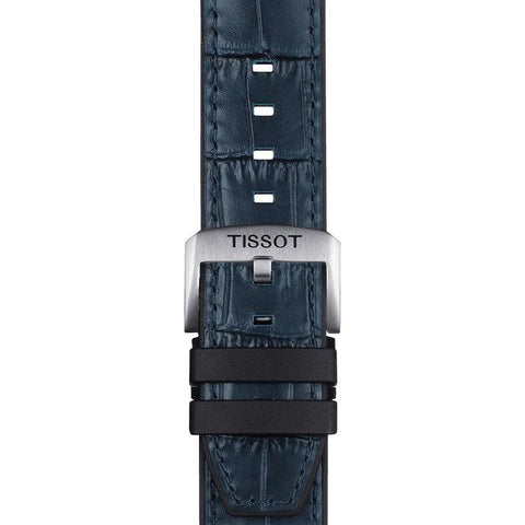 The Watch Boutique Tissot Official Blue Leather and Rubber Parts Strap Lugs 22mm