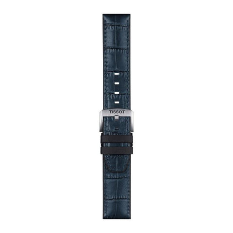 The Watch Boutique Tissot Official Blue Leather and Rubber Parts Strap Lugs 22mm