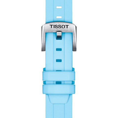 The Watch Boutique Tissot Official Blue Silicone Strap Lugs 18mm
