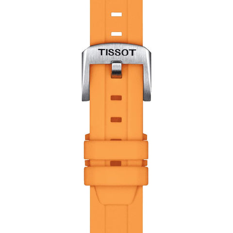 The Watch Boutique Tissot Official Orange Silicone Strap Lugs 18mm