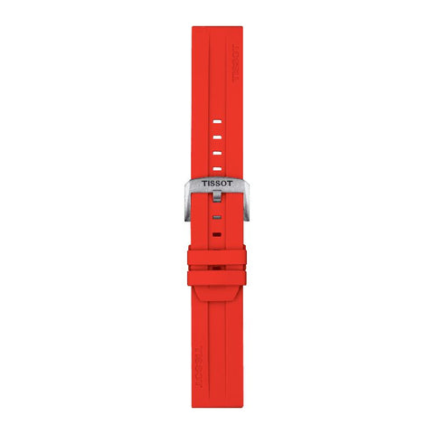 The Watch Boutique Tissot Official Red Silicone Strap Lugs 22mm