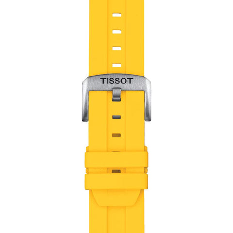 The Watch Boutique Tissot Official Yellow Silicone Strap Lugs 22mm