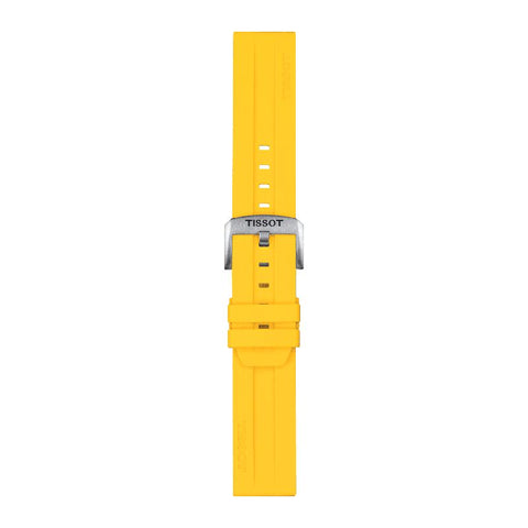 The Watch Boutique Tissot Official Yellow Silicone Strap Lugs 22mm